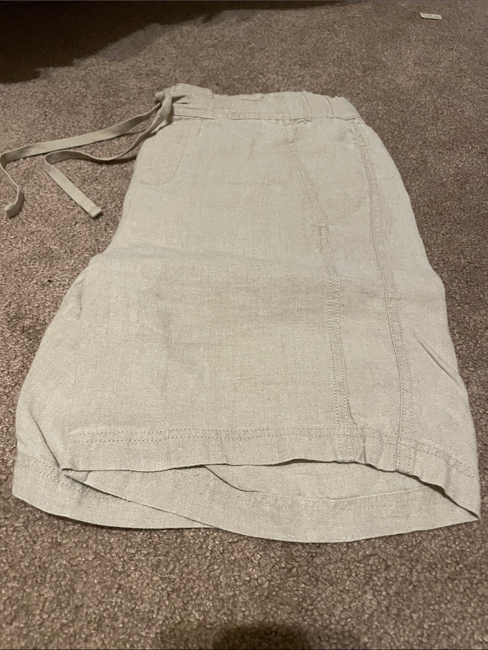J. Jill Linen-Blend Midi Shorts - Beige